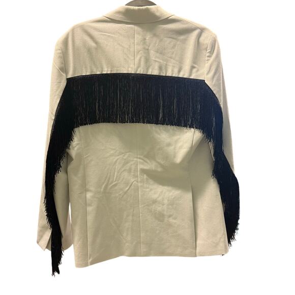 J.Lindeberg Men’s Blazer Western Fringe White Black Rodeo Maximalism Size 48 NWT - Picture 3 of 11